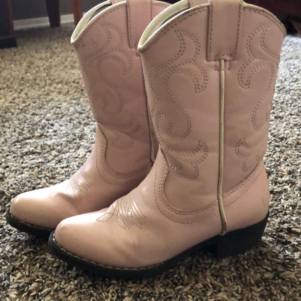 Girls Canyon Trail pink cowgirl boots